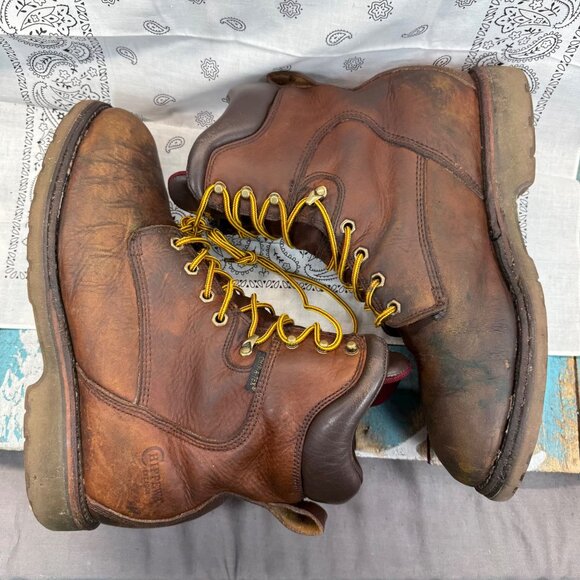 VTG Chippewa Sportility Men\'s Lace up Work Boots Size 12D Brown Waterproof main image 8